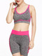 Grey and Pink Women Yoga Fitness Contrast Linking  Shorts for Sports Fitness
