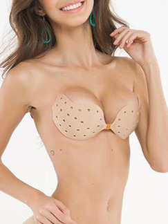 Brown Invisible Perforated Breathable Butterfly  Bra