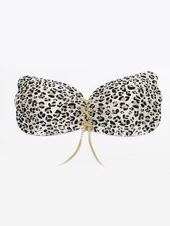 Black and White Leopard Invisible Bandages Bra