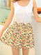 Colorful Slim A-Line Printed Adjustable Waist Skirt for Casual Beach