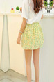 Colorful Slim A-Line Printed Adjustable Waist Skirt for Casual Beach