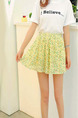 Colorful Slim A-Line Printed Adjustable Waist Skirt for Casual Beach