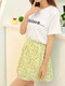 Colorful Slim A-Line Printed Adjustable Waist Skirt for Casual Beach