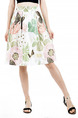 Colorful Loose Printed Knee Length Floral Skirt for Casual