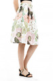 Colorful Loose Printed Knee Length Floral Skirt for Casual