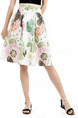 Colorful Loose Printed Knee Length Floral Skirt for Casual