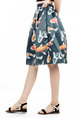 Colorful Loose Printed Knee Length  Skirt for Casual Party