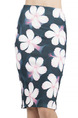 Colorful Loose Located Printing Over-Hip Knee Length Floral Skirt for Casual Party Office Evening