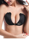 Black Gather Invisible Silicon  Nylon Bra 