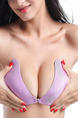 Purple Gather Invisible Silicon  Nylon Bra