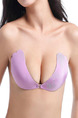 Purple Gather Invisible Silicon  Nylon Bra