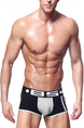 Black and Gray Boxer Brief Cotton Men Underwear