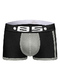 Black and Gray Boxer Brief Cotton Men Underwear 