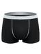 Black Boxer Brief Cotton Men Underwear 