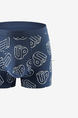 Blue and White Boxer Brief Cotton Men Underwear