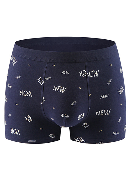 Blue Boxer Brief Cotton Men Underwear