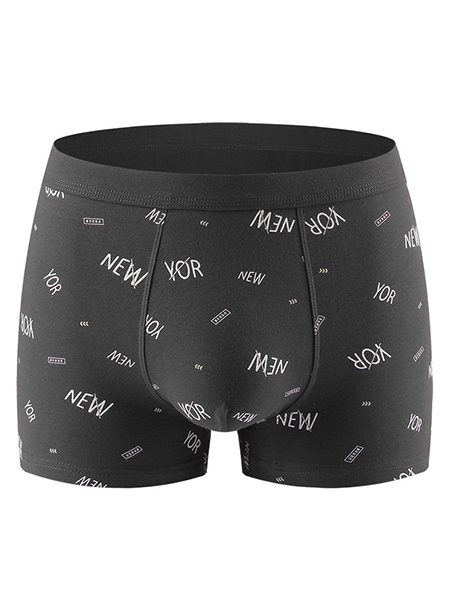 Black Boxer Brief Cotton Men Underwear