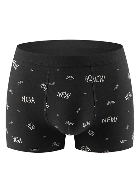 Black Boxer Brief Cotton Men Underwear