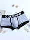 Gray Boxer Brief Cotton Men Underwear 