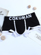 Black Boxer Brief Cotton Men Underwear 