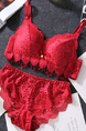 Red Lace Two Piece Lingerie