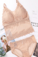 Beige Lace Two Piece Lingerie