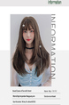Wig Long Straight Hair Female Korean Style High Temperature Matte Yarn Brown Long Straight Hair Inner Buckle Air Bangs Face Repair Full Headgear