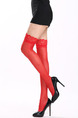 Red Laced Long Tube Nylon and Elasticity Stockings