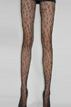 Black Fish Nets Leopard Nylon and Elasticity Stockings