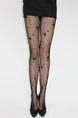 Black Pentagram Printed Fish Nets Nylon and Elasticity Stockings