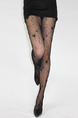 Black Pentagram Printed Fish Nets Nylon and Elasticity Stockings