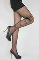 Black Butterfly Printed Net Nylon and Elasticity Stockings