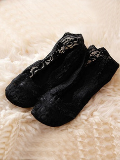 Black Lace Silicone Non-Slip Invisible Polyester Stockings