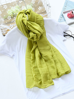 Yellow Green Women Sun Protection Air Conditioning  Cotton Scarf