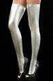 Silver Tight High Tube Polyester and Elasticity Stockings