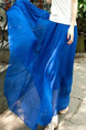 Blue Multi-Wear Adjustable Waist Full Skirt  Skirt for Casual Beach
