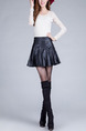 Black Slim A-Line High Waist Umbrella Skirt for Casual Party