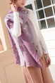 Purple Gradient Cutout Cut Flowers Sun Protection Polyester Scarf