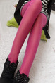 Pink Slim Bright Silk Polyester and Elasticity Stockings  