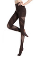 Dark Brown Slim Cutout Stripe Polyester and Elasticity Stockings