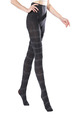 Black and Grey Slim Contrast Stripe Core Wire Polyester and Elasticity Stockings