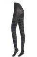 Black and Grey Slim Contrast Stripe Core Wire Polyester and Elasticity Stockings