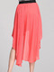 Red Loose Asymmetrical Hem Skirt for Casual Beach Party