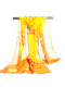 Yellow Printed Chiffon Polyester Scarf 