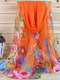 Colorful Printed Chiffon Polyester Scarf 