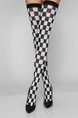 Black and White Contrast Grid  Blending Stockings