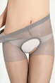 Grey Slim Double Crotch Polyester and Elasticity Stockings