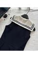 Chi Umbrella Umbrella 25/SS First Visit to Liubenmu Sailor Collar Cotton Wooden Ear Sleeveless Dress in Navy Blue with Beige Accents