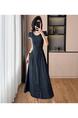 Original Design New Tall Waist-Tight Slimming Youthful-Looking Student Cotton Denim Dress - Summer in Dark Blue