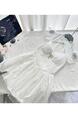 Bear Arrest Warrant Snow Painted Pear White Moonlight Lace Dress - Female Pure Desire Wind Slim Umbrella Princess Dress in White
